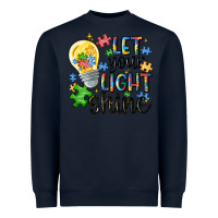 Navy let your light shine Heavyweight Sweatshirt - MaliasSmallBusiness