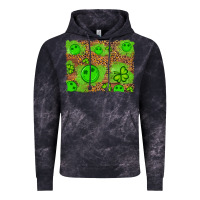 Cloud Black shamrock glitter leopard and wood background Vintage Hoodie - Artiststas