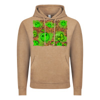 Vintage Coffee shamrock glitter leopard and wood background Vintage Hoodie - Artiststas