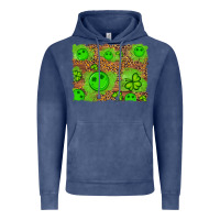 Vintage Denim shamrock glitter leopard and wood background Vintage Hoodie - Artiststas