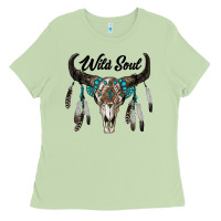 Matcha wild soul boho skull Ladies Tee - RanaPortraitStore