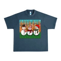 Midnight Navy christmas snovman Urban Heavy Tee - BarkalooDesign