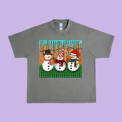 Christmas Snovman Urban Heavy Tee Designed By Barkaloodesign