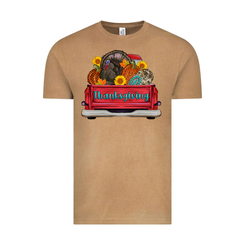 Thanksgiving Truck Turkey Pumpkin Vintage Tee by AdoDesignShop | Teevron