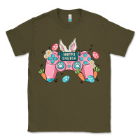Army Green happy easter Classic Tee - MaliasSmallBusiness