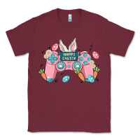 Burgundy happy easter Classic Tee - MaliasSmallBusiness