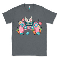Charcoal Heather happy easter Classic Tee - MaliasSmallBusiness