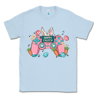 Dusty Blue happy easter Classic Tee - MaliasSmallBusiness