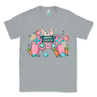Heather Grey happy easter Classic Tee - MaliasSmallBusiness