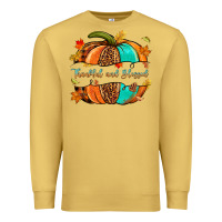 Antique Gold pumpkin thankful and blessed Premium Sweatshirt - NancyCooperArtShop