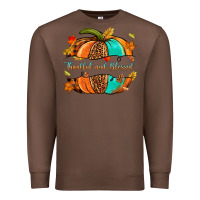 Chestnut pumpkin thankful and blessed Premium Sweatshirt - NancyCooperArtShop