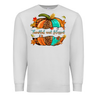 Dove Grey pumpkin thankful and blessed Premium Sweatshirt - NancyCooperArtShop