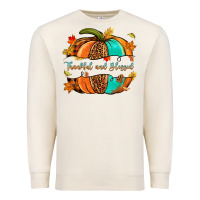 Sandshell pumpkin thankful and blessed Premium Sweatshirt - NancyCooperArtShop