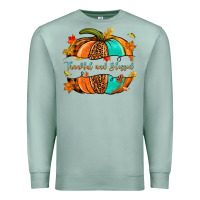 Seafoam pumpkin thankful and blessed Premium Sweatshirt - NancyCooperArtShop