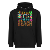 Black Life is better at the beach Heavyweight Hoodie - NancyCooperArtShop