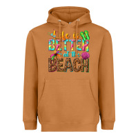 Meerkat Life is better at the beach Heavyweight Hoodie - NancyCooperArtShop