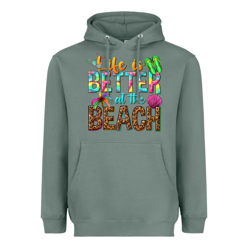 Life Is Better At The Beach Heavyweight Hoodie by NancyCooperArtShop | Teevron