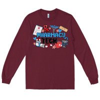 Burgundy pharmacy tech Long Sleeve Tee - MaliasSmallBusiness