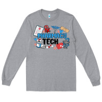 Heather Grey pharmacy tech Long Sleeve Tee - MaliasSmallBusiness
