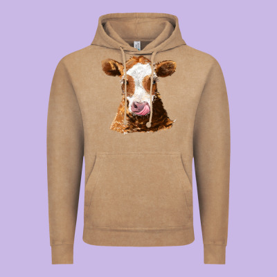 Guernsey Cow Vintage Hoodie Designed By Adodesignshop