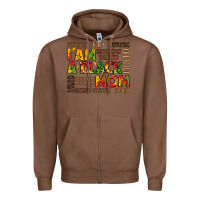 Chestnut i am a black mom Zipper Hoodie - LillyAllenDesigns
