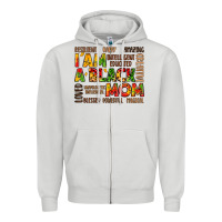 Dove Grey i am a black mom Zipper Hoodie - LillyAllenDesigns