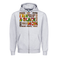 Heather Grey i am a black mom Zipper Hoodie - LillyAllenDesigns