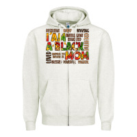 Oatmeal Heather i am a black mom Zipper Hoodie - LillyAllenDesigns