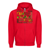 Red i am a black mom Zipper Hoodie - LillyAllenDesigns