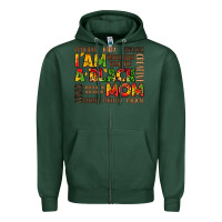 I Am A Black Mom Zipper Hoodie | Teevron