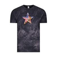 Cloud Black American Flag Star Vintage Tee - LillyAllenDesigns