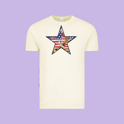 American Flag Star Vintage Tee Designed By Lillyallendesigns