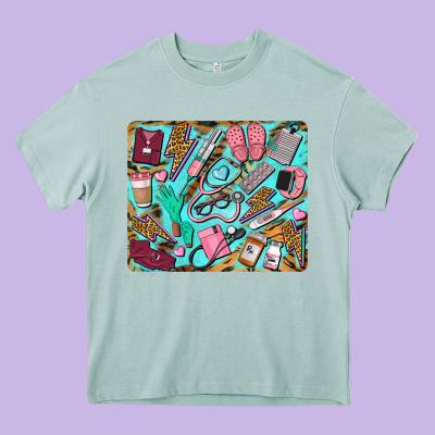 Nurse Mousepad Heavy Core Tee Designed By Barkaloodesign