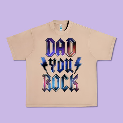 Dad You Rock Urban Heavy Tee Designed By Lillyallendesigns