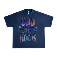 Navy Dad You Rock Urban Heavy Tee - LillyAllenDesigns