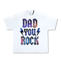White Dad You Rock Urban Heavy Tee - LillyAllenDesigns