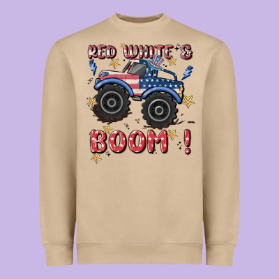 4th Of July Png, Monster Truck Heavyweight Sweatshirt Designed By Maliassmallbusiness