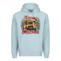 Blue Mist merry christmas school bus Premium Hoodie - texasbilliewilder