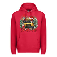 Cardinal merry christmas school bus Premium Hoodie - texasbilliewilder