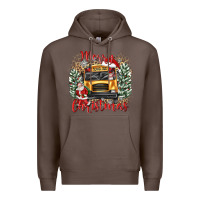 Coffee merry christmas school bus Premium Hoodie - texasbilliewilder