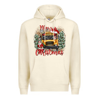 Sandshell merry christmas school bus Premium Hoodie - texasbilliewilder