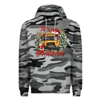 Slate Camo merry christmas school bus Premium Hoodie - texasbilliewilder
