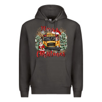 Smoke merry christmas school bus Premium Hoodie - texasbilliewilder