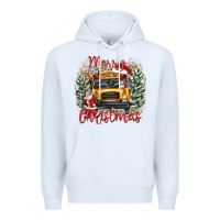 White merry christmas school bus Premium Hoodie - texasbilliewilder