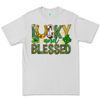 Dove Grey Lucky and blessed st. patricks day Premium Tee - Neo Western