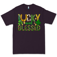 Plum Lucky and blessed st. patricks day Premium Tee - Neo Western
