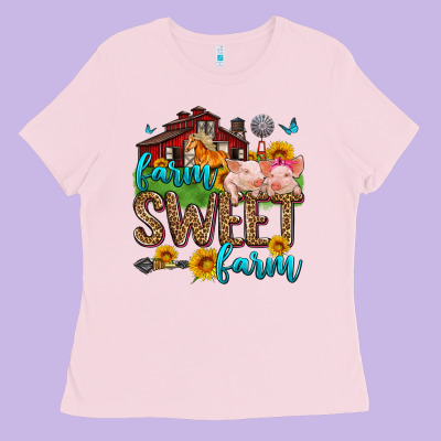 Farm Sweet Farm Ladies Tee Designed By Zillion Design Studio