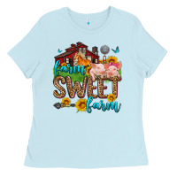 Baby Blue farm sweet farm Ladies Tee - Zillion Design Studio