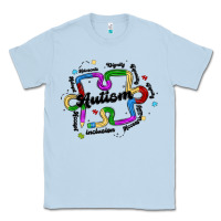 Dusty Blue autism teacher pencil Classic Tee - MaliasSmallBusiness