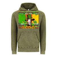 Vintage Olive saint patricks cow and hat with sunflower and shamrock Vintage Hoodie - Artiststas